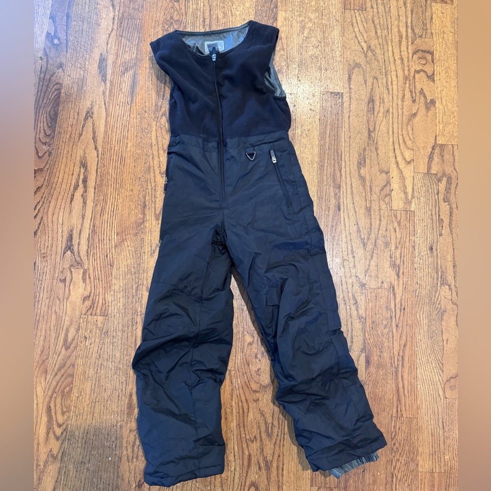 White Sierra kids Black ski overalls pants